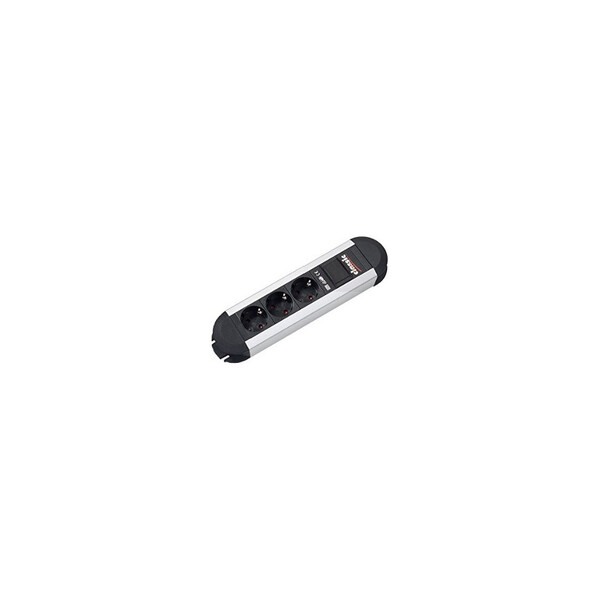 Bachmann PRIMO - 1,75 m - Schwarz - Silber - 3 AC-Ausgänge - 3680 W - 16 A - 71 mm