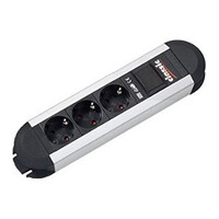 Bachmann PRIMO - 1,75 m - Schwarz - Silber - 3 AC-Ausgänge - 3680 W - 16 A - 71 mm