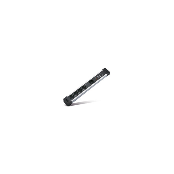 Bachmann 330.106 - 2 m - Schwarz - Grau - 5 AC-Ausgänge - 72 mm - 480 mm - 42 mm