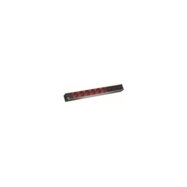 Bachmann 800.2333 - Standard - 1U - Aluminium - Schwarz - Rot - 9 AC-Ausgänge - C19-Koppler