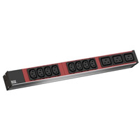 Bachmann 800.2332 - Standard - 1U - Aluminium - Schwarz - Rot - 11 AC-Ausgänge - C13-Koppler - C19-Koppler