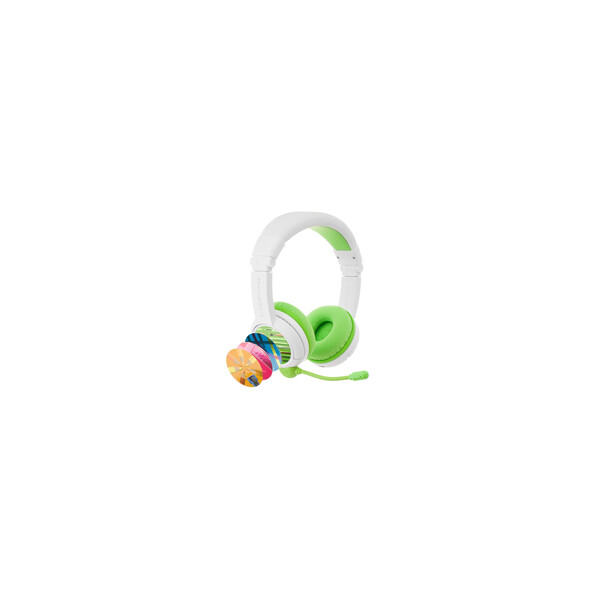 BuddyPhones School+ - Verkabelt & Kabellos - Anrufe/Musik - 20 - 20000 Hz - 147 g - Kopfhörer - Grün - Weiß
