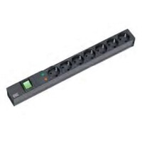 Bachmann 333.535 - Standard - 1U - Schwarz - 7 AC-Ausgänge - 2 m - 230 V