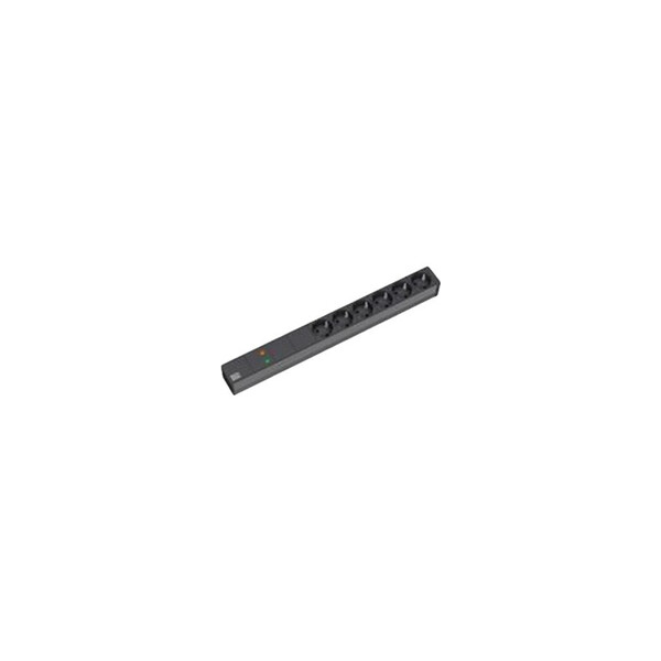Bachmann Steckdosenleiste Rack - einbaufähig - 6 Ausgangsstecker - 19" 333 - Steckdosenleiste - 2 m