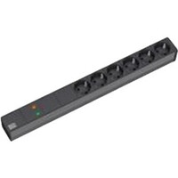 Bachmann Steckdosenleiste Rack - einbaufähig - 6 Ausgangsstecker - 19" 333 - Steckdosenleiste - 2 m