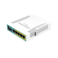 MikroTik hEX PoE - Weiß - Router - Glasfaser (LWL)...