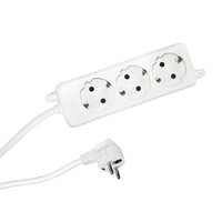Bachmann 387.275S - 3 m - 3 AC-Ausgänge - Indoor - Kunststoff - Weiß