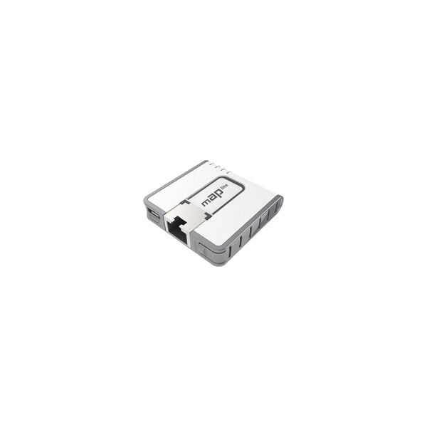 MikroTik mAP lite - 10,100 Mbit/s - 2,4 GHz - IEEE 802.11b - IEEE 802.11g - IEEE 802.11n - IEEE 802.3af - IEEE 802.3at - 1MBit/s -96 11MBit/s -89 6MBit/s -93 54MBit/s -74 MCS0 -93 MCS7 -71 - 3,5 W - Weiß