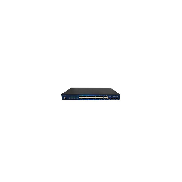 ALLNET Switch smart managed Layer2• PoE Budget 370W• 24x at• 4x SFP• 19""• - Switch - 56 Gbps