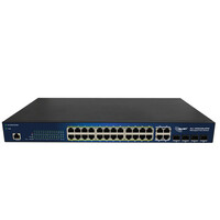ALLNET Switch smart managed Layer2• PoE Budget 370W• 24x at• 4x SFP• 19""• - Switch - 56 Gbps