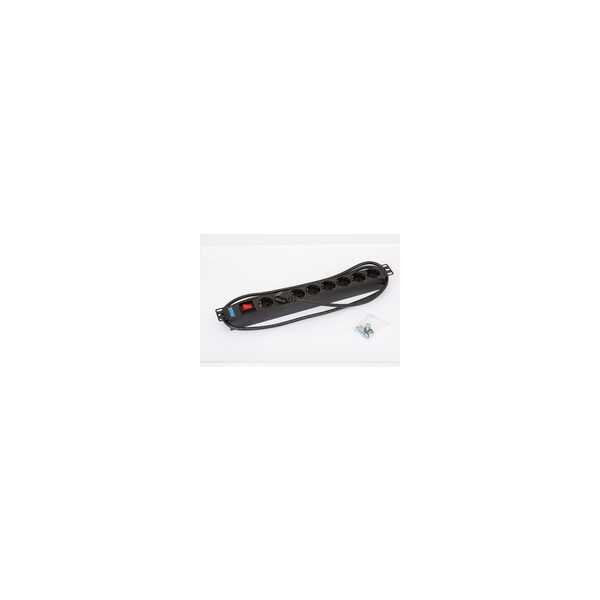 TRITON 19" Steckdosenleiste - 8-fach - max 16A - Standard - 1U - Horizontal/Vertikal - 8 AC-Ausgänge - Type E/F - 2 m