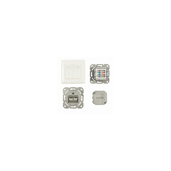 Synergy 21 S216357 - 2 x RJ-45 - 6a - Weiß - 50 mm - 50 mm - 5,6 cm