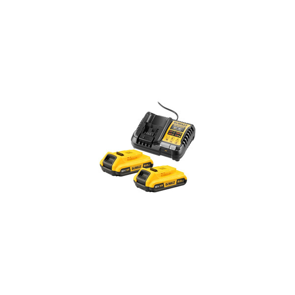 DEWALT Akku-Kit 2x/2Ah plus DCB1104 - Ladegerät