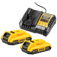 DEWALT Akku-Kit 2x/2Ah plus DCB1104 - Ladegerät