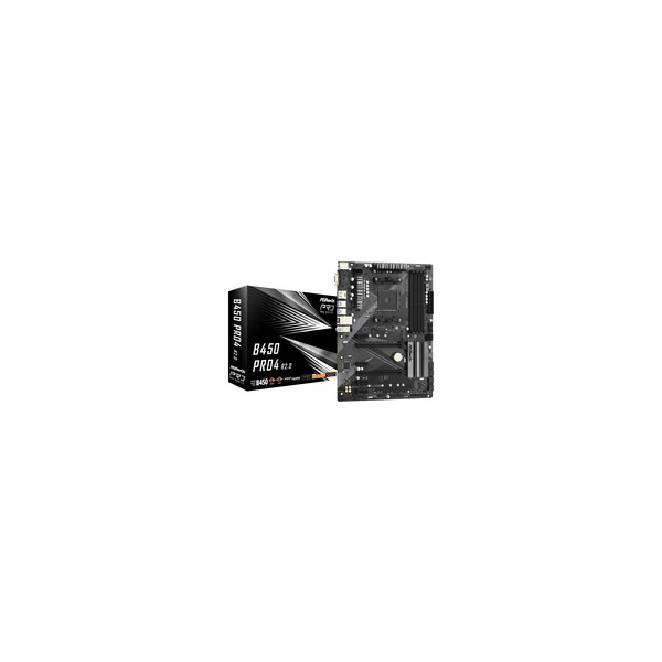 ASRock B450 Pro4 R2.0 - AMD - Sockel AM4 - AMD Athlon - AMD Ryzen 3000 Series - AMD Ryzen 5000 Series - DDR4-SDRAM - 128 GB - DIMM