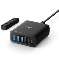 Anker Innovations Anker - Netzteil - - IQ - 6 Ausgabeanschlussstellen 3 x USB-C 3 USB - PC-/Server Netzteil - USB Typ C