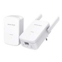 Mercusys AV1000 Gigabit Powerline WiFi Kit - 1000 Mbit/s - IEEE 802.11b - IEEE 802.11g - IEEE 802.11n - IEEE 802.3 - IEEE 802.3u - Gigabit Ethernet - 10,100,1000 Mbit/s - Wi-Fi 4 (802.11n) - 802.11b - 802.11g - Wi-Fi 4 (802.11n)