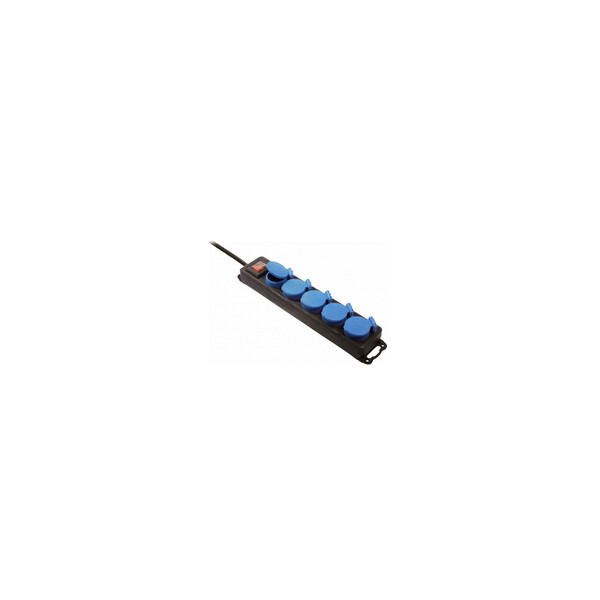 Bachmann 349.046 - 4,5 m - Outdoor - IP44 - 1,5 mm² - Schwarz - Blau - 5 AC-Ausgänge