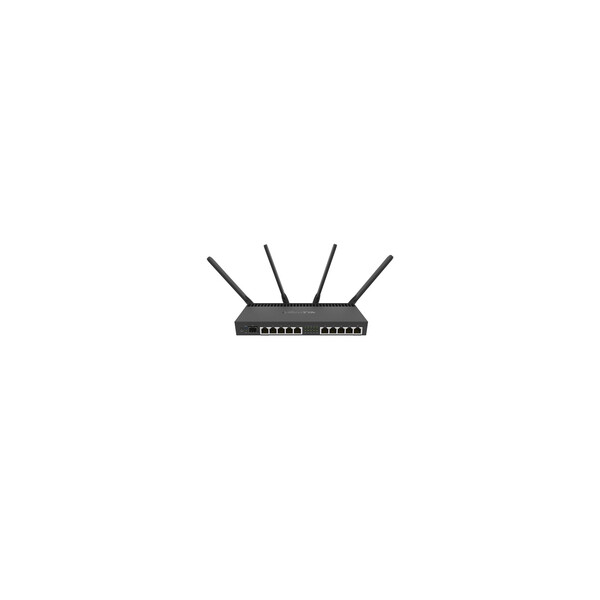 MikroTik RB4011iGS+5HacQ2HnD-IN - Wi-Fi 5 (802.11ac) - Dual-Band (2,4 GHz/5 GHz) - Ethernet/LAN - Schwarz - Tabletop-Router