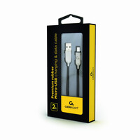 Gembird CC-USB2R-AMMBM-2M - 2 m - Micro-USB B - USB A - USB 2.0 - 0,48 Gbit/s - Schwarz