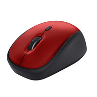Trust Yvi+ - rechts - Optisch - RF Wireless - 1600 DPI - Schwarz - Rot