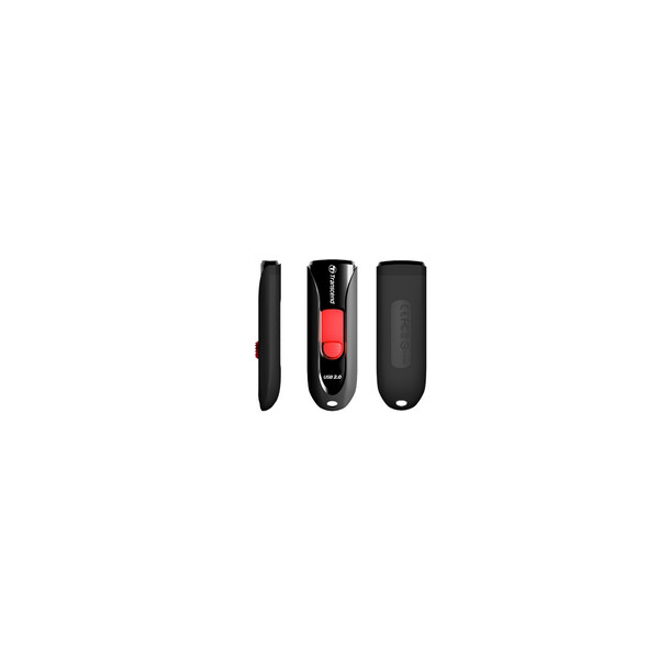 Transcend JetFlash 590 64GB - 64 GB - USB Typ-A - 2.0 - Dia - 4,9 g - Schwarz