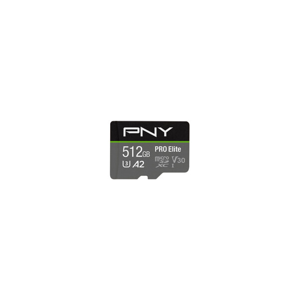 PNY PRO Elite microSDXC 512GB - 512 GB - MicroSDXC - Klasse 10 - 100 MB/s - 90 MB/s - Class 3 (U3)