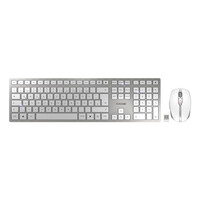 Cherry DW 9100 SLIM - Kabellos - RF Wireless + Bluetooth - QWERTZ - Silber - Maus enthalten
