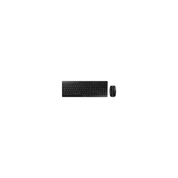 Cherry STREAM DESKTOP - Kebelloses Desktopset - Schwarz - USB (QWERTZ - DE) - Kabellos - RF Wireless - Scherenschalter - QWERTZ - Schwarz - Maus enthalten