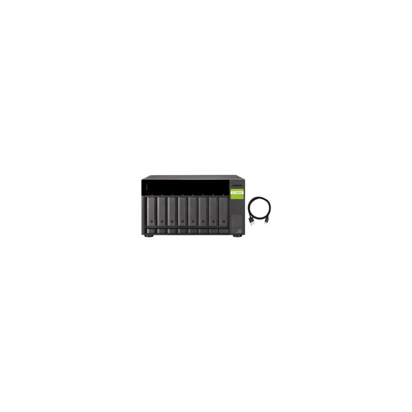 QNAP TL-D800C - HDD / SSD-Gehäuse - 2.5/3.5" - Serial ATA II - Serial ATA III - 6 Gbit/s - Hot-Swap - Schwarz - Grau