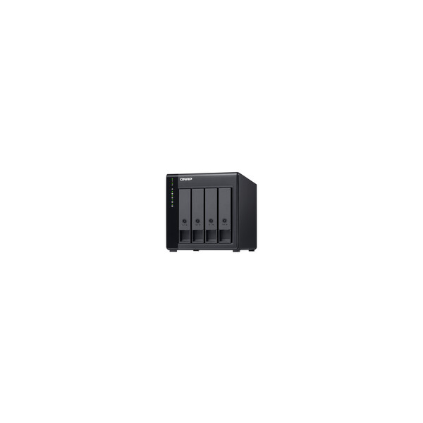 QNAP TL-D400S - HDD / SSD-Gehäuse - 2.5/3.5" - Serial ATA II - Serial ATA III - 6 Gbit/s - Hot-Swap - Schwarz - Grau