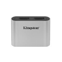 Kingston USB 3.2 Gen1 Workflow Dual-Slot microSDHC/SDXC UHS-II Speicherkartenlesegerät mit 2 Steckplätzen - MicroSD (TransFlash) - MicroSDHC - MicroSDXC - Schwarz - Silber - China - Windows 10 - Windows 10 Education - Windows 10 Education x64 - Windows 10