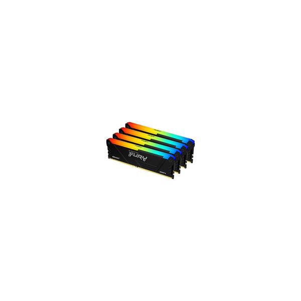 Kingston FURY Beast 64GB 3600MT/s DDR4 CL18 DIMM (4er-Kit) RGB - 64 GB - 4 x 16 GB - DDR4 - 288-pin DIMM