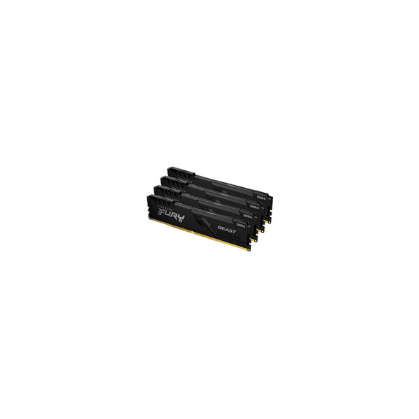 Kingston FURY Beast 64GB 3200MT/s DDR4 CL16 DIMM (4er-Kit) Black - 64 GB - 4 x 16 GB - DDR4 - 288-pin DIMM