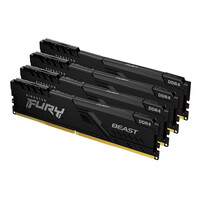 Kingston FURY Beast 64GB 3200MT/s DDR4 CL16 DIMM (4er-Kit) Black - 64 GB - 4 x 16 GB - DDR4 - 288-pin DIMM