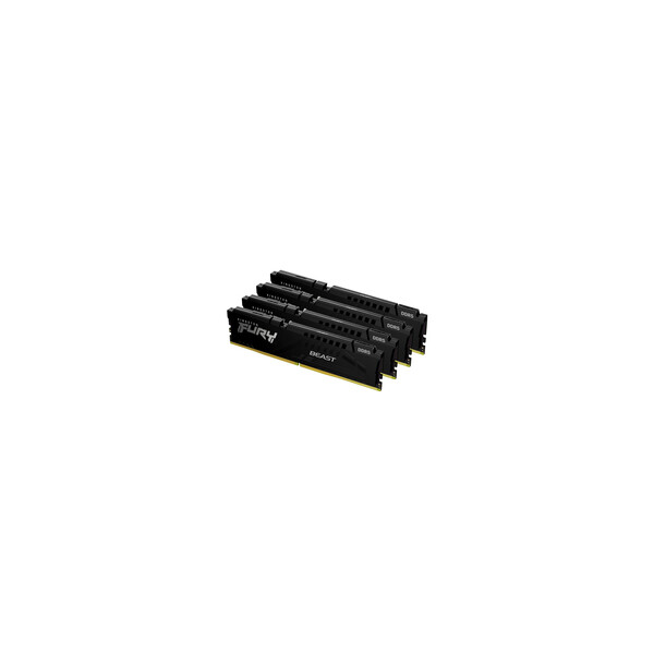 Kingston FURY Beast 64 GB 5600 MT/s DDR5 CL40 DIMM (4er-Kit) Black XMP - 64 GB - 4 x 16 GB - DDR5 - 288-pin DIMM - Schwarz