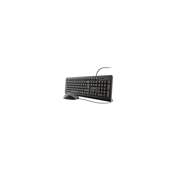 Trust Primo - Volle Größe (100%) - Kabelgebunden - USB - Membran Key Switch - Schwarz - Maus enthalten