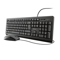 Trust Primo - Volle Größe (100%) - Kabelgebunden - USB - Membran Key Switch - Schwarz - Maus enthalten