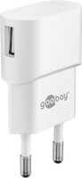 Goobay Ladegerät USB A 1-fach weiß Steckernetzteil 5W