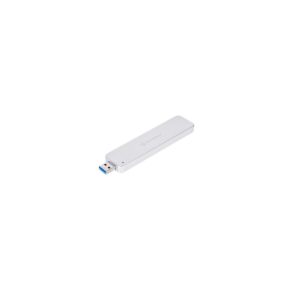SilverStone MS09 - SSD-Gehäuse - M.2 - Serial ATA III - 10 Gbit/s - USB Anschluss - Silber
