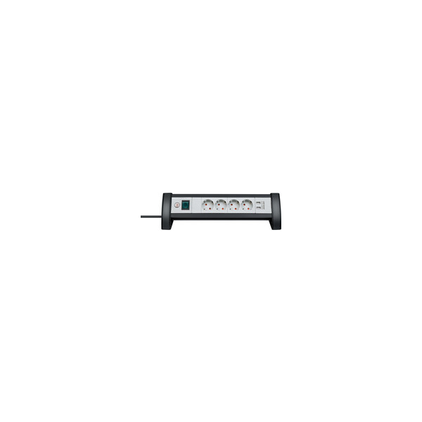 Brennenstuhl 1156250534 - 1,8 m - Typ F - IP20 - Schwarz - Weiß - 4 AC-Ausgänge - 3,1 A