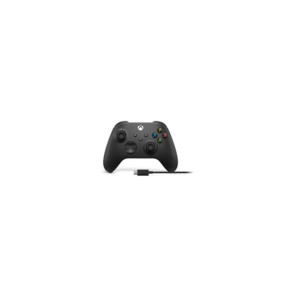 Microsoft Xbox Wireless Controller + USB-C Cable - Gamepad - PC - Xbox One - Xbox One S - Xbox One X - Xbox Series S - Xbox Series X - D-Pad - Home button - Menü-Taste - Schaltfläche Teilen - Analog / Digital - Verkabelt & Kabellos - Schwarz
