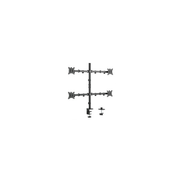Equip 17”–32” Vierfach-Gelenk-Monitor/LCD-Tischhalterung - Klemme - 36 kg - 43,2 cm (17") - 81,3 cm (32") - 100 x 100 mm - Schwarz