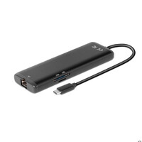 Club 3D USB Gen 1 Type-C 8-in-1 MST Dual 4K60Hz Display Travel Dock - USB 3.2 Gen 1 (3.1 Gen 1) Type-C - 100 W - 10,100,1000 Mbit/s - Schwarz - MicroSD (TransFlash) - SD - 60 Hz