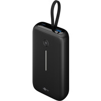 Goobay Powerbank mit integriertem USB-C -Kabel - 30 W kompaktes Travel