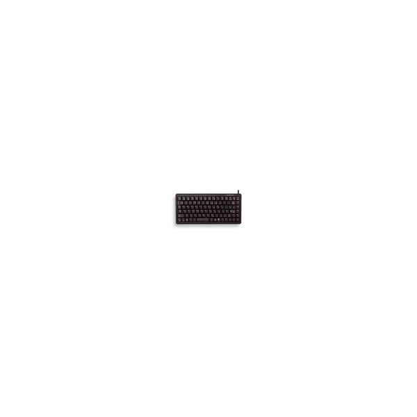 Cherry Slim Line COMPACT-KEYBOARD G84-4100 - Tastatur - Laser - 86 Tasten AZERTY - Schwarz