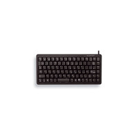Cherry Slim Line COMPACT-KEYBOARD G84-4100 - Tastatur - Laser - 86 Tasten AZERTY - Schwarz