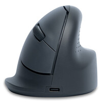 R-Go Vertikale Maus R-Go HE Basic - Ergonomische maus - medium (Handlänge 165-185mm) - Rechtshänder - verkabelt - rechts - Vertikale Ausführung - Bluetooth - 1750 DPI - Grau