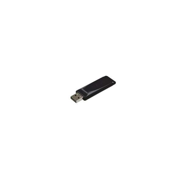 Verbatim Slider - USB-Stick 16 GB - Schwarz - 16 GB - USB Typ-A - 2.0 - 10 MB/s - Dia - Schwarz