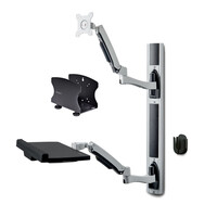 StarTech.com Workstation Wandhalterung - VESA-Halterung für 32" Monitor (10kg) - Schwenkbare Monitorhalterung mit Tastaturarm - Schwarz - 81,3 cm (32") - 10 kg - Wand - 68,6 cm (27") - 75 x 75,100 x 100 mm